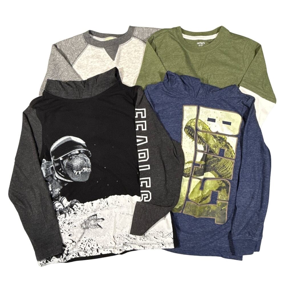 Boys Size 8 M Clothing Lot of 4 Long Sleeve Tops Old Navy Carters Faded Glory